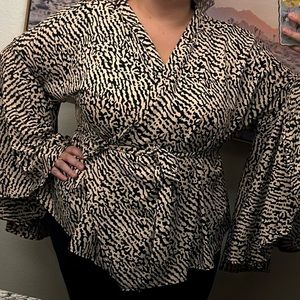 Plus Size Bell Sleeve Top